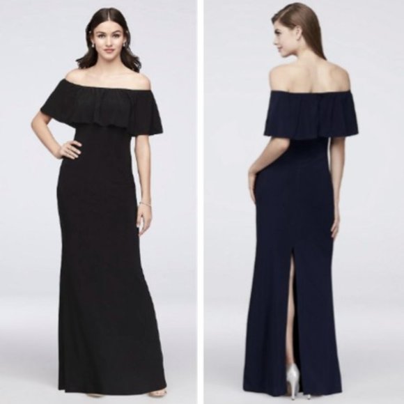 David's Bridal Dresses & Skirts - NEW! Reverie Off Shoulder Jersey Bridesmaid Dress
